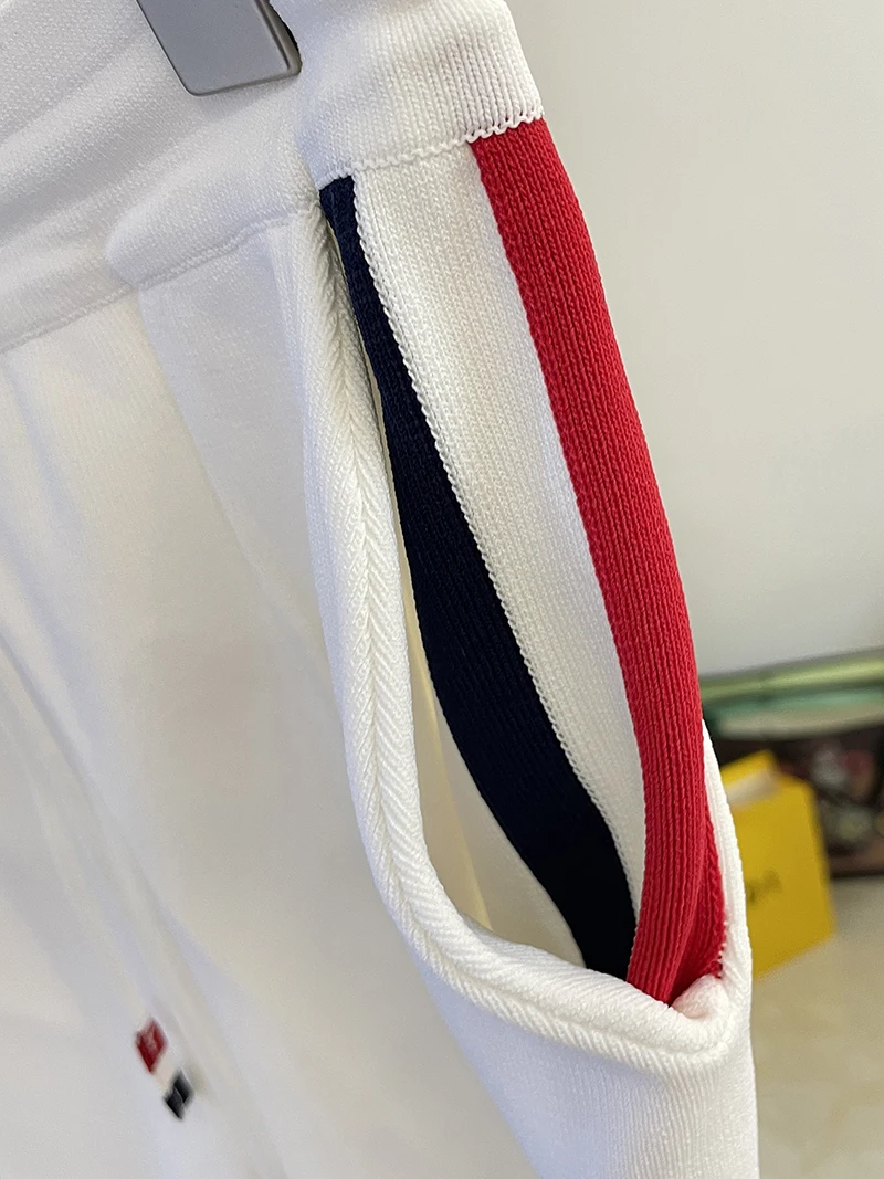 TB summer new casual loose ice silk knitted shorts college style age-reducing wild hot pants British pants