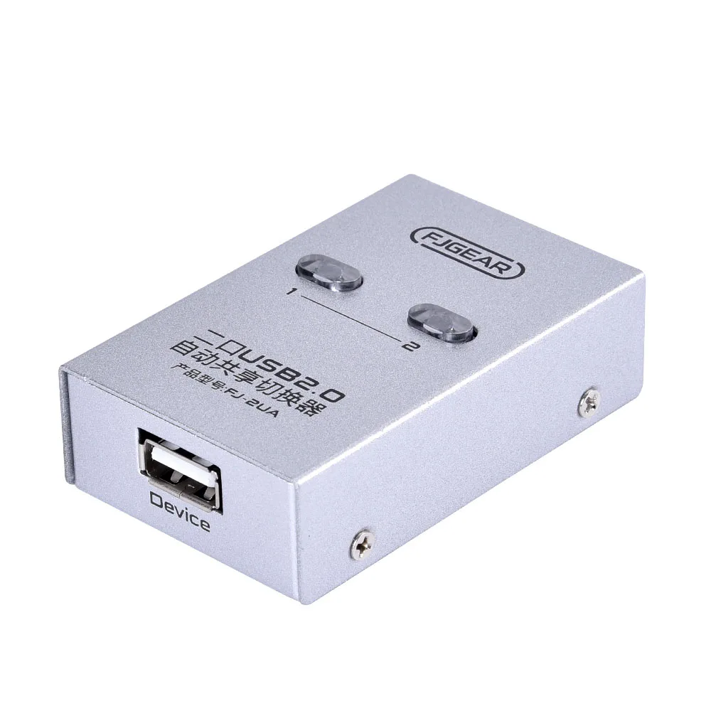 Фото 2-портовый переключатель USB2.0, автоматический переключатель принтера Sharer, выход 2 в 1, два компьютера общего назначения, устройство USB-принтера FJ-2UA №5