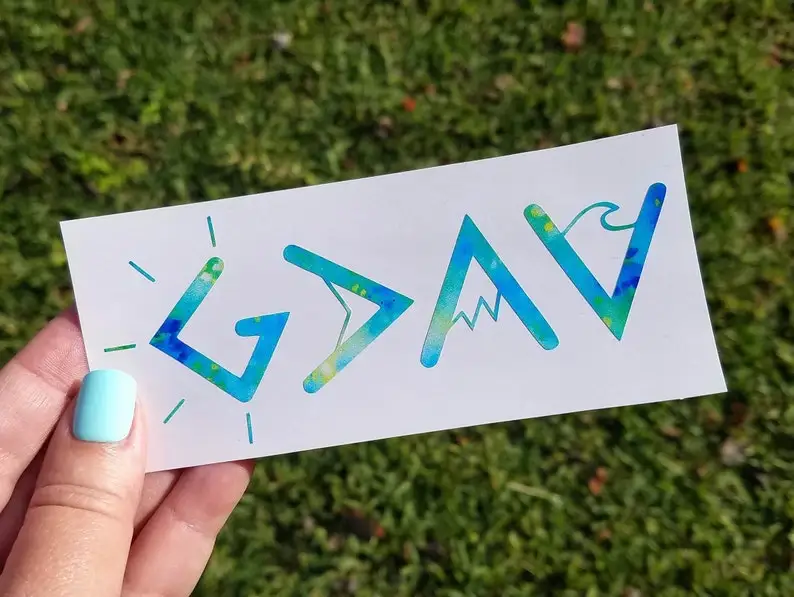 

God Is Greater Decal, Romans 8 28, Bible Decal, Bible Journaling, Christian Gift, Bible Journal Decal, Laptop Decal, Car Decal