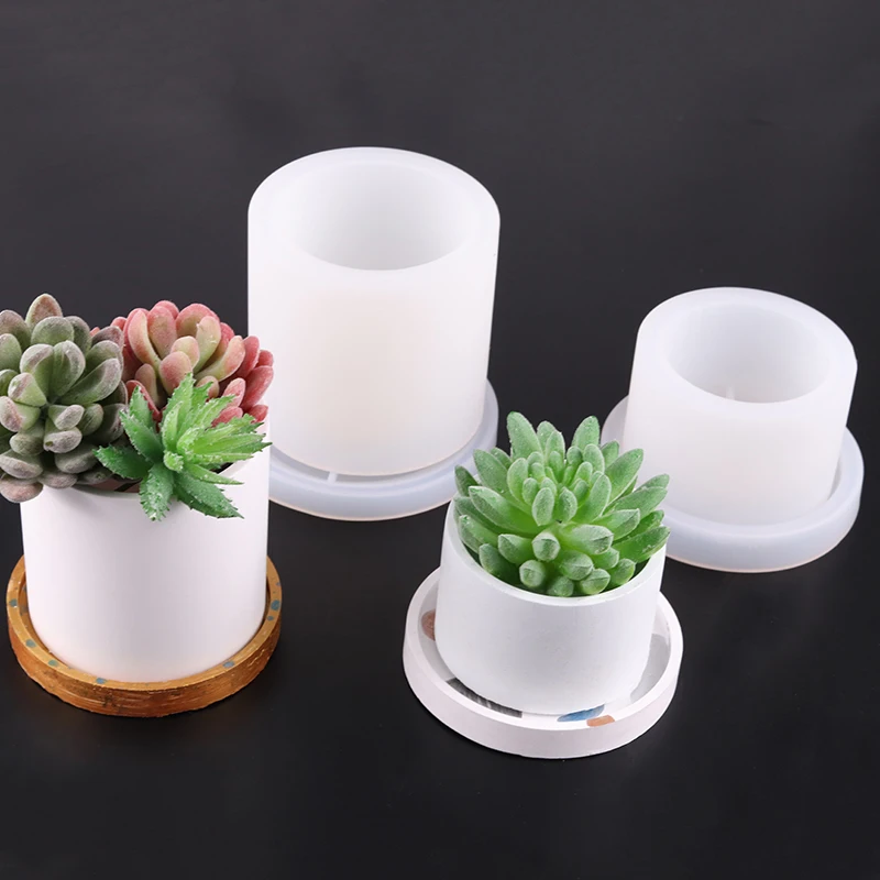 

Round Concrete Planter Silcone Mold Candle Mould DIY Handmade Plaster Clay Succulent Potted Plants Epoxy Resin Pen Holder Molds