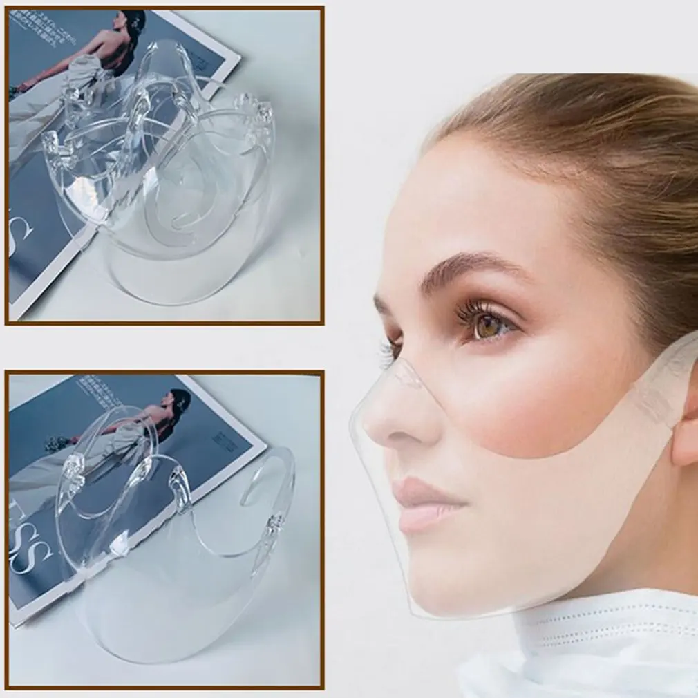 Protective Mask PC Material Anti-dropping Anti-smog Convenient Face Shield Head-mounted Transparent Mask