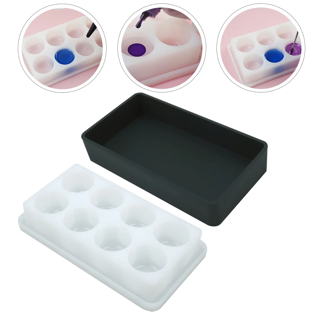 

Resin Tray Epoxy Mixing Tool DIY Accessory Holder Silicone Cups Bowls Silica Gel Boxfor Material