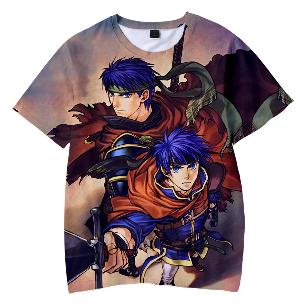 

2023 Classic Anime Fire Emblem 3D Printed T-shirt Unisex Summer Fashion Casual Short Sleeve Hip-hop Round Neck Tops