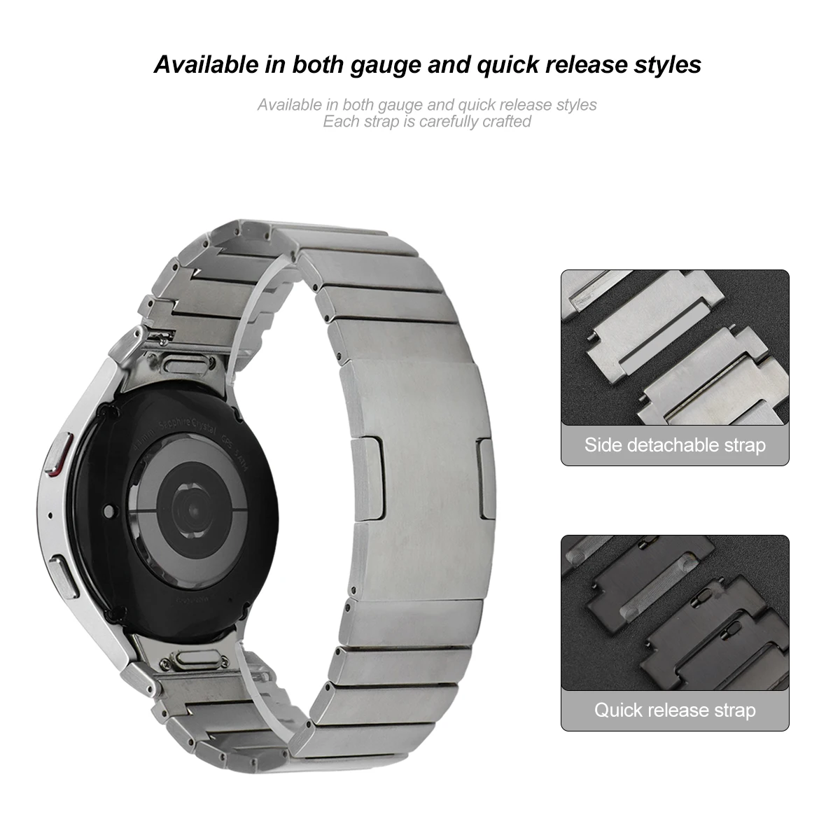 Фото Титановый браслет для Samsung Galaxy Watch 7 6 5 4 40 44 мм 5pro 45 Quick Fit без зазоров Band Correa Classic 42 мм 46 43 мм 47 мм №2