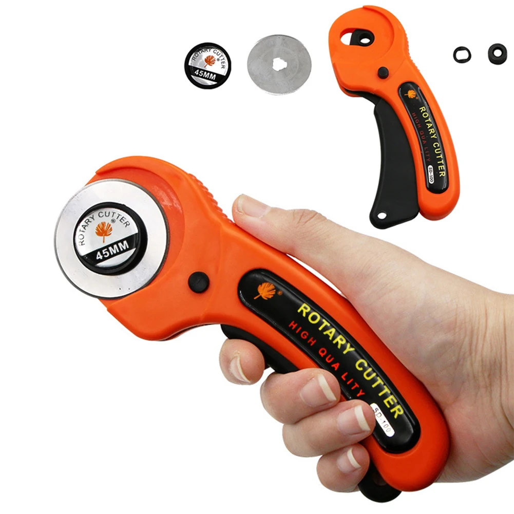 

Роликовый нож 45 мм в стиле пэчворк, фрезер для кожи, бумаги, ткани, ткани, аксессуары для шитья своими руками