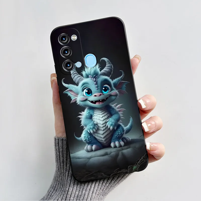 Чехол для itel Vision 3 S661W женский черный миф Wukong окрашенный мягкий бампер из ТПУ Itel S17