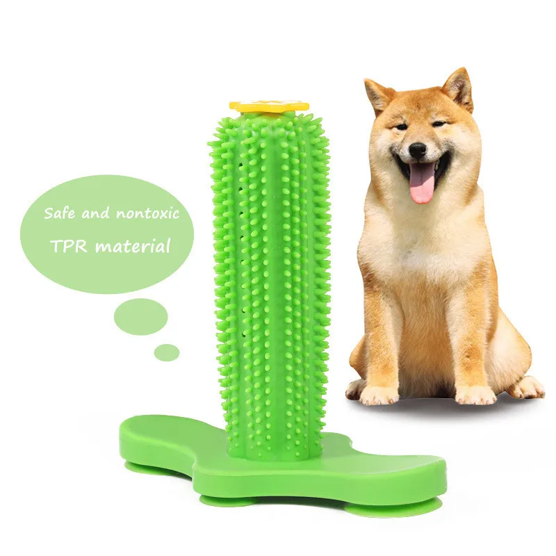 Health Safety Kong Dog Toys for Small Dogs Yorkshire Terrier Tooth Cleaning Toothbrush Rubber Puppy Suction Cup Chew Toy | Дом и сад