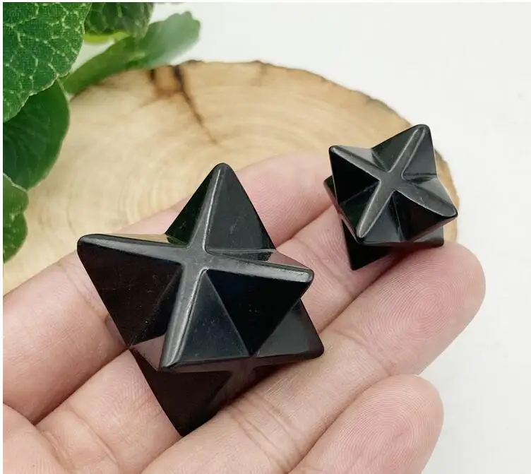 

1 шт., камень Шунгит из России, лечебные камни для чакры Melcaba, 16 мм, 25 мм, 3D кубические звезды шунгита