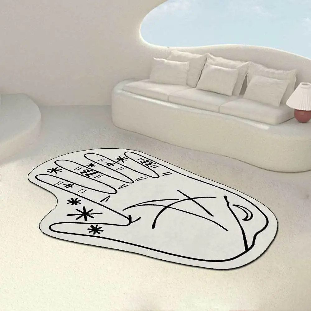 

Ковры в нордическом стиле для гостиной, несимметричный ковер с левой и правой ладонями, напольный коврик, детский домашний прикроватный ков...