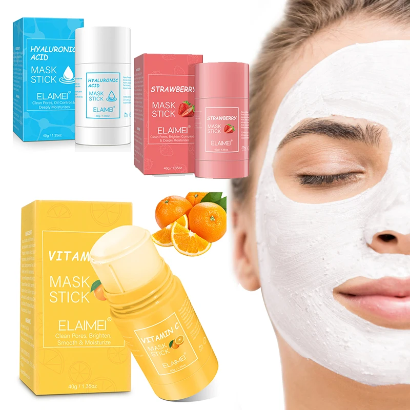 

2/3/5pcs Cleansing Green Stick Green Tea Mask Oil Control Anti-Acne Eggplant Whitening Skin Care Moisturizing Deep Clean Masks