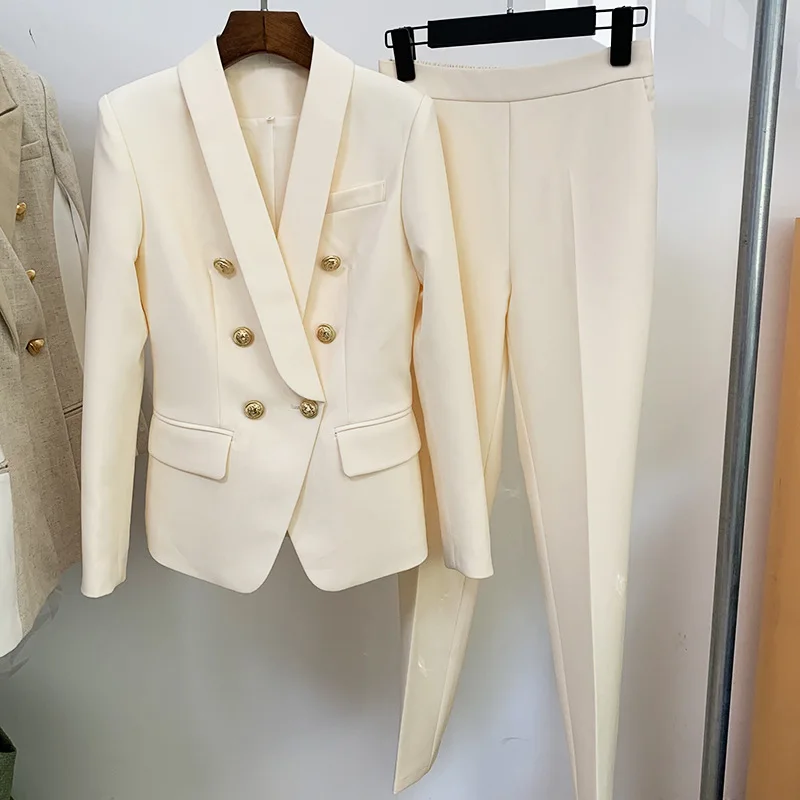 Luxury Set Woman 2 Pieces Women Elegant Stylish Trouser Blazer Suits Spring 2022 Female Two Piece Ladies Tracksuit Formal Outfit