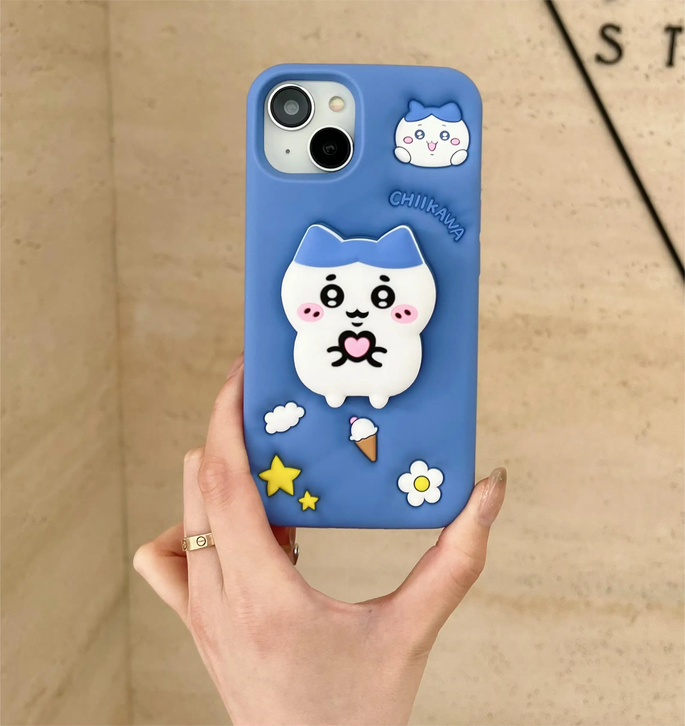 Милый чехол для телефона Chiikawa Hachiware Usagi мультяшное аниме iPhone 11 12 13 14 15 Pro Max мягкий