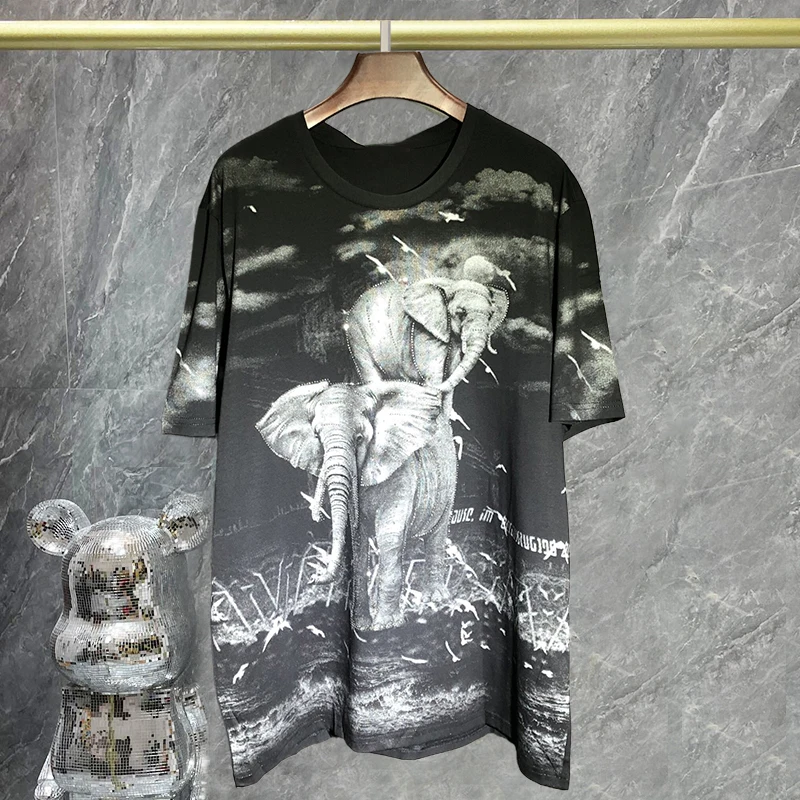 Футболка мужская с коротким рукавом модная повседневная тенниска животным