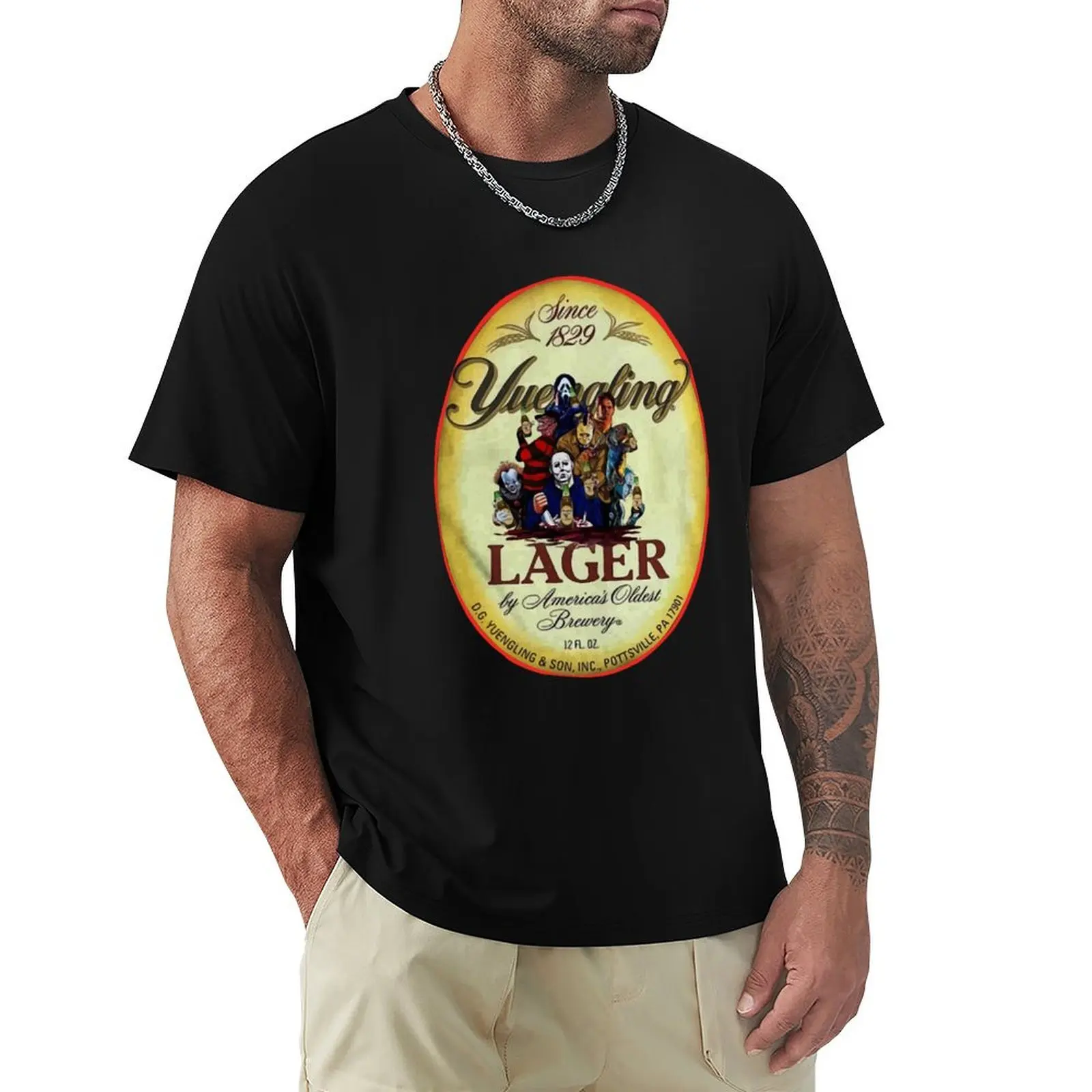 Фото Beer Halloween Since 1829 Yuengling Lager by Americas Oldest Brewery T-Shirt Big and Tall Short Sleeve Tee №1
