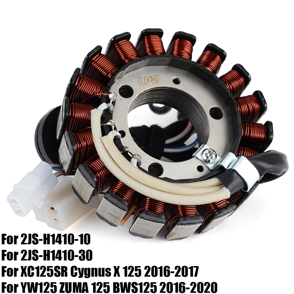 

Stator Coil for Yamaha XC125SR Cygnus X 125 2016-2017 / YW125 ZUMA 125 BWS125 2016-2020 2JS-H1410-10 2JS-H1410-30