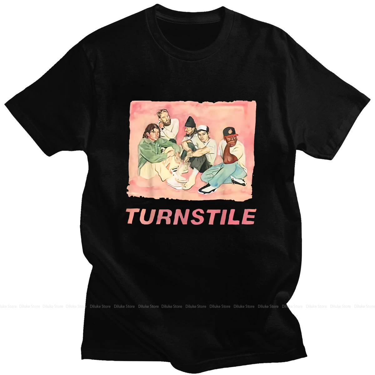 

Turnstile American Hardcore Punk Band Harajuku Print Summer Short Sleeve Unisex Loose Casual Wild T-shirt Hip-hop Style Tops