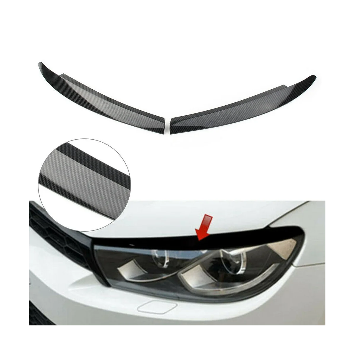 Накладка на переднюю фару для глаз защиты от солнца