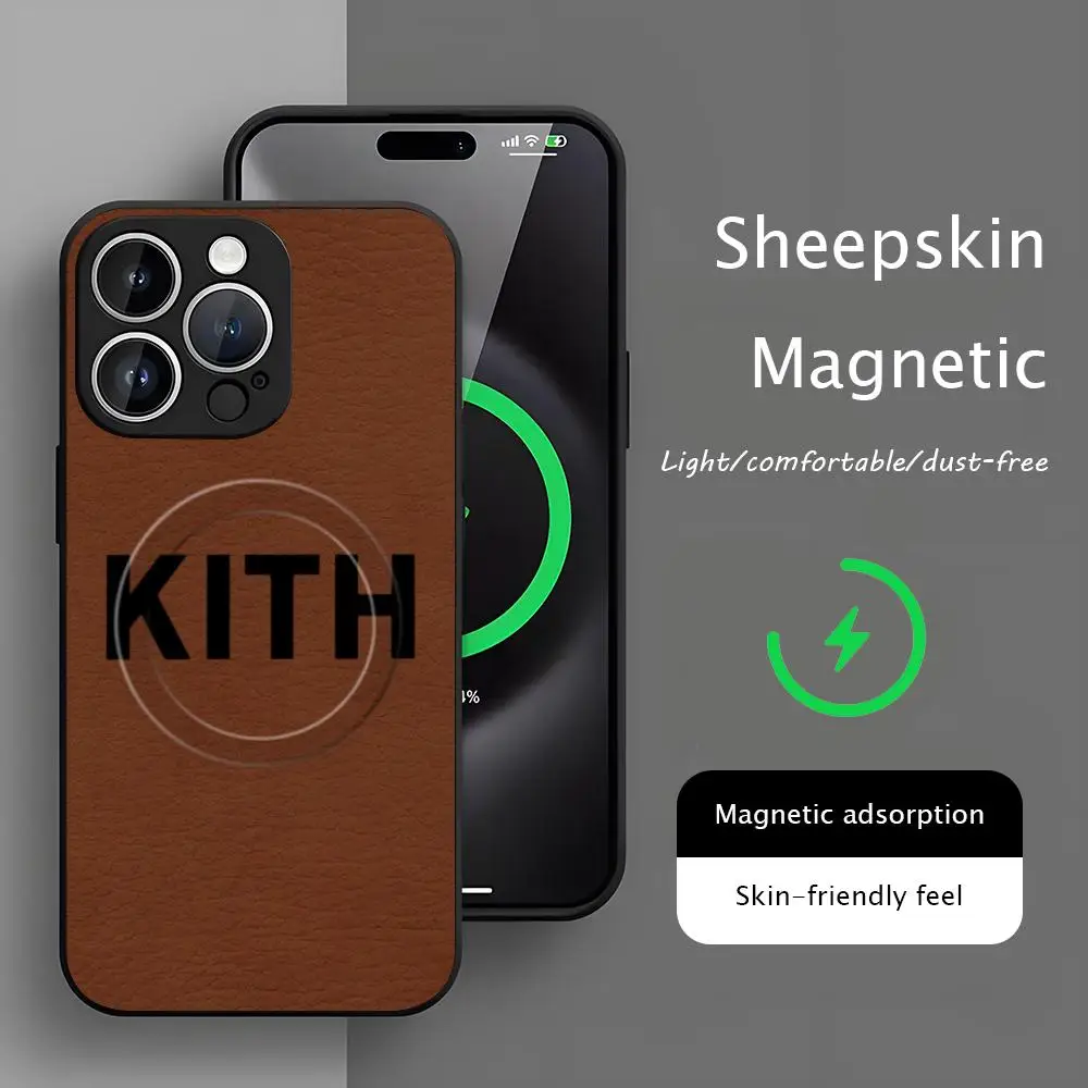 Фото Чехол для телефона LOGO K-Kit-h Fashion Brand для iPhone 17 16 15 14 13 12 11 Plus Pro Max, высококачественный, класса люкс, из овчины, с поддержкой Magsafe №2