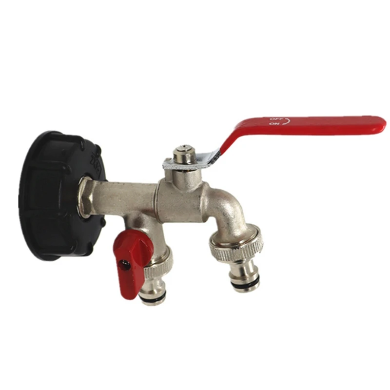 

Double Head Connector For IBC Ton Barrel Brass Faucet Ton Barrel Adapter Brass Faucet