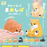 japanese genuine yell gashapon capsule toys dog french fighting model car interior ornament soft fat shiba inu