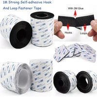 1m strong self adhesive hook and loop fastener tape double sided adhesive tape with 3m glue sticker 162025303850100mm