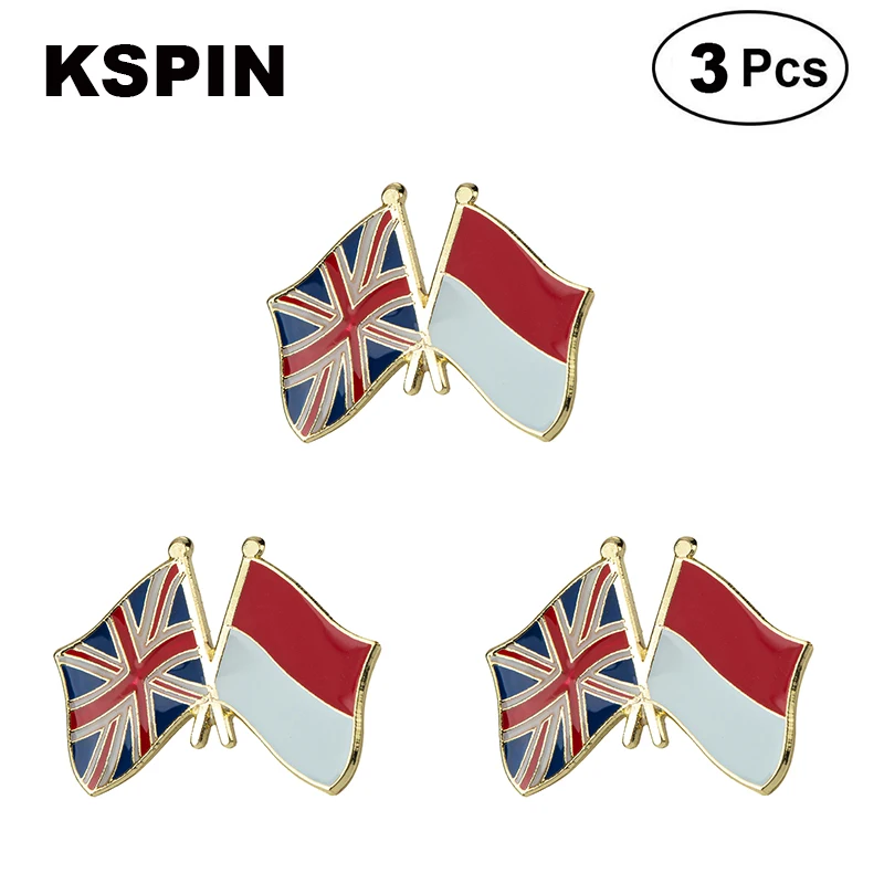 United Kingdom Indonesia Flag Lapel Pin Friendship Flag Badge Flag pin