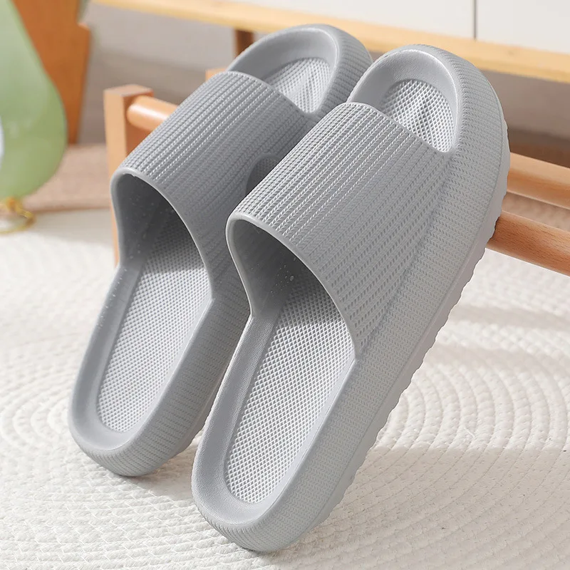 

Thick Platform Bathroom Home Slippers 2023 Summer Men Fashion Soft Sole EVA Indoor Slides Woman Sandals Non-Slip Flip Flops