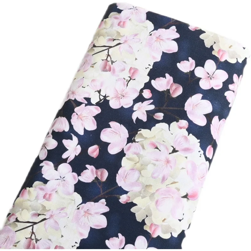 

Half Yard Japanese Soft Breeze Flower Print 100% Cotton Fabric For Handmade DIY Garment Dress Sewing Tissue CR-1416