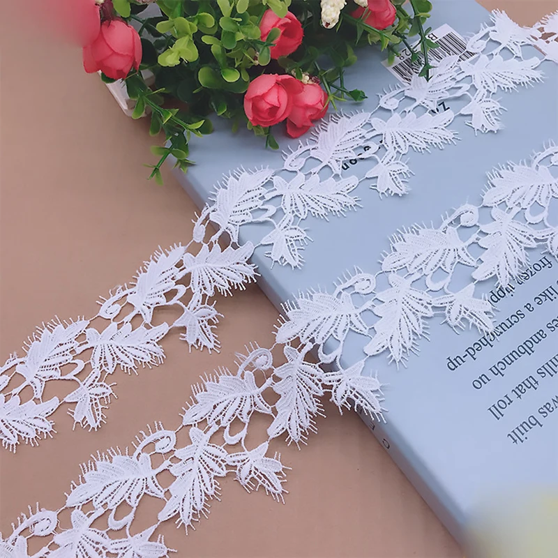 

1 Yard Leaves Lace Fabric DIY Sewing Fabric Ribbon Trim Clothing Wedding Dress Handmade Accessories