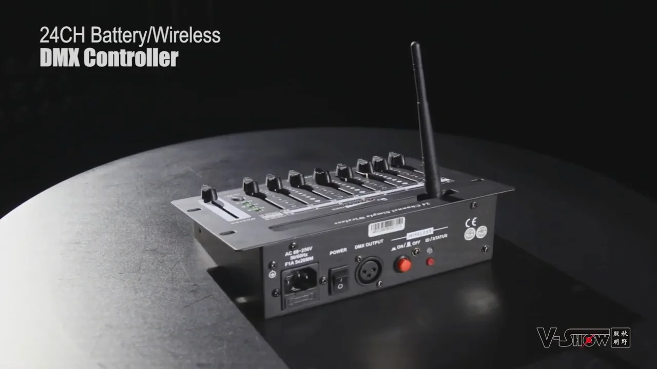 

shipping from Euro 24 channel Battery wireless dmx simple controller for Dmx Light Console Dimmer Controller