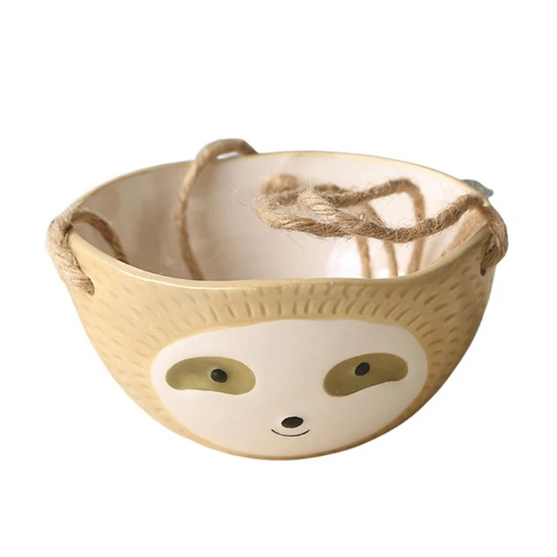 

Sloth Flower Pot Animal Plant Pot Hanging Planter Ceramic Pots For Plants Home Garden Hang Plant Chlorophytum Pot