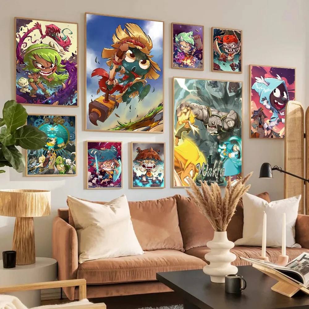 Крутой постер в стиле аниме для игр W-Wakfu Стикеры кофейни бара милый Декор комнаты