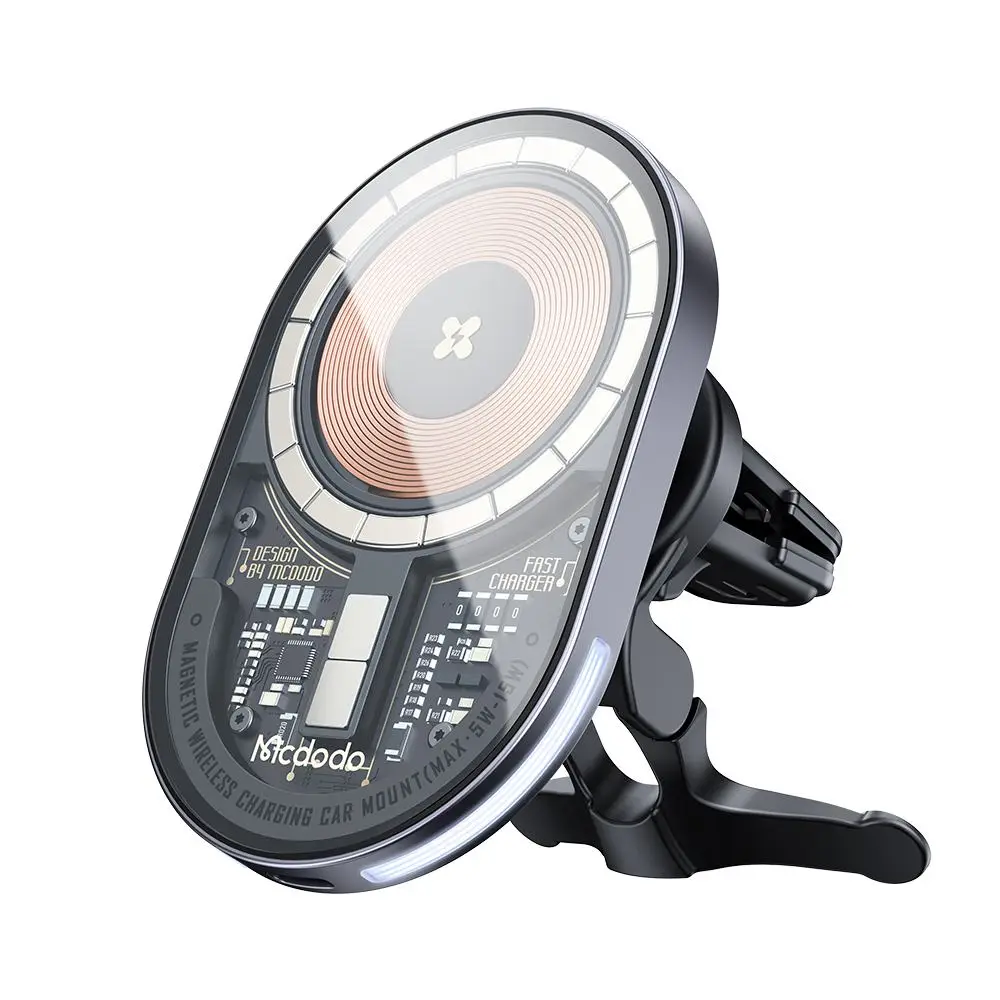 

Mcdodo 15 Вт магнитное Беспроводное зарядное устройство для автомобиля PD3.0 QC3.0 Быстрая зарядка прозрачное вращение на 360 °