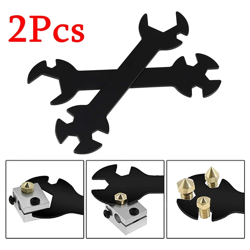 

2Pcs Multi-Function 5 In 1 Upgrade Wrench for Creality CR10 Ender 3 PRO MK8 MK10 V6 Nozzle Heater Block 3D Printer Parts