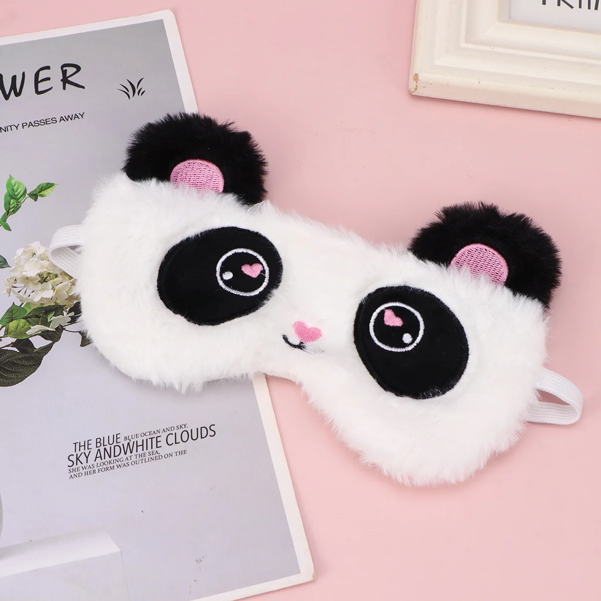 

Eye Mask Sleeping Cover Blindfold Covers Blackout Alpaca Eyeshade Kids Girls Plush Travel Animal Pressure Breathable Protector