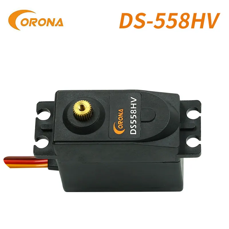 Цифровой Металлический Сервопривод Corona DS558HV DS-558 HV, 14 кг/0,18 сек/58 г 6/7, 4 в для радиоуправляемого самолета, радиоуправляемого автомобиля, вертолета, робота