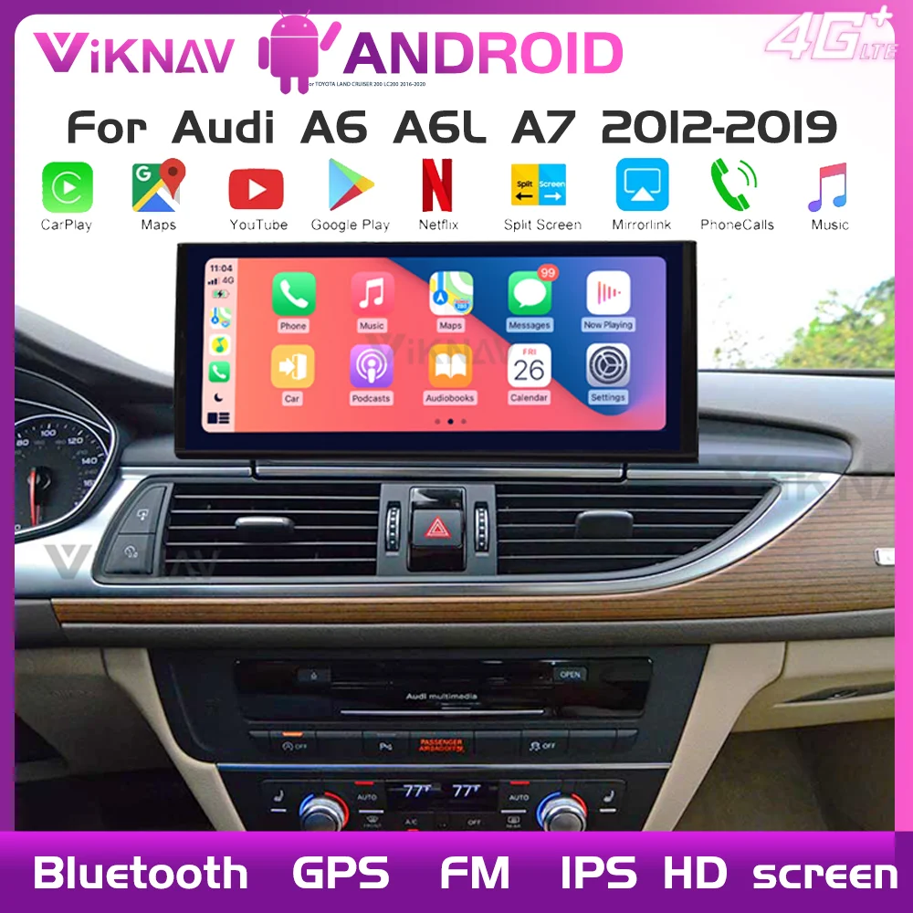 

12.3 inch Android car radio For Audi A6 A6L A7 2012-2019 with screen auto audio stereo GPS navigation player DVD multimedia 2din