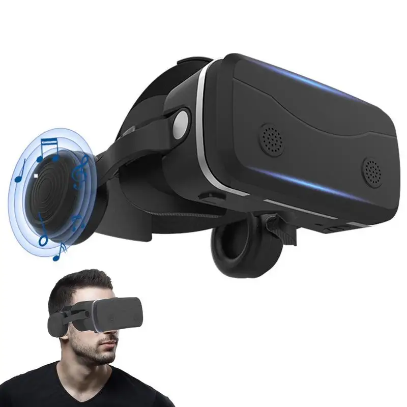 3D HD Виртуальная реальность наушники для фильмов и игр VR очки Goggles 2K Анти-голубые линзы Регулируемый зрачок и расстояние до объекта.