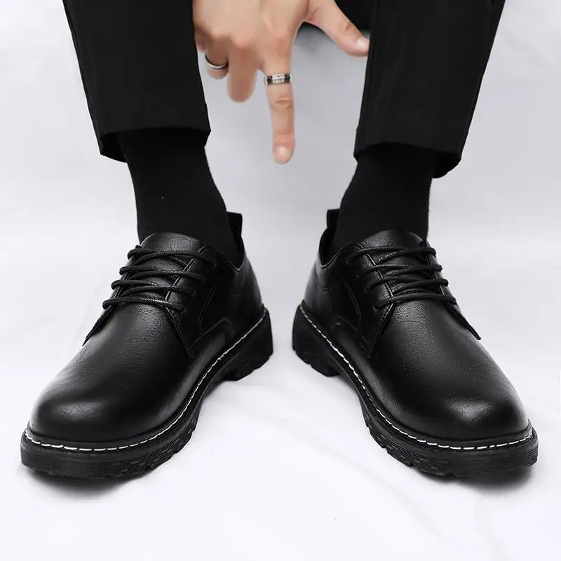 

Мужская деловая официальная одежда для мальчиков повседневные свадебные туфли для жениха британская мужская обувь кожаные туфли 2023 Мужские осенне-зимние туфли