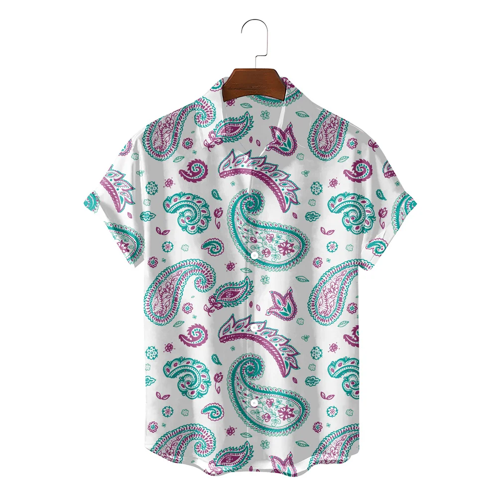 

Повседневная мужская гавайская рубашка, модная летняя пляжная винтажная одежда, блузы, Этнические Племенные элементы, Мужская одежда, мужс...