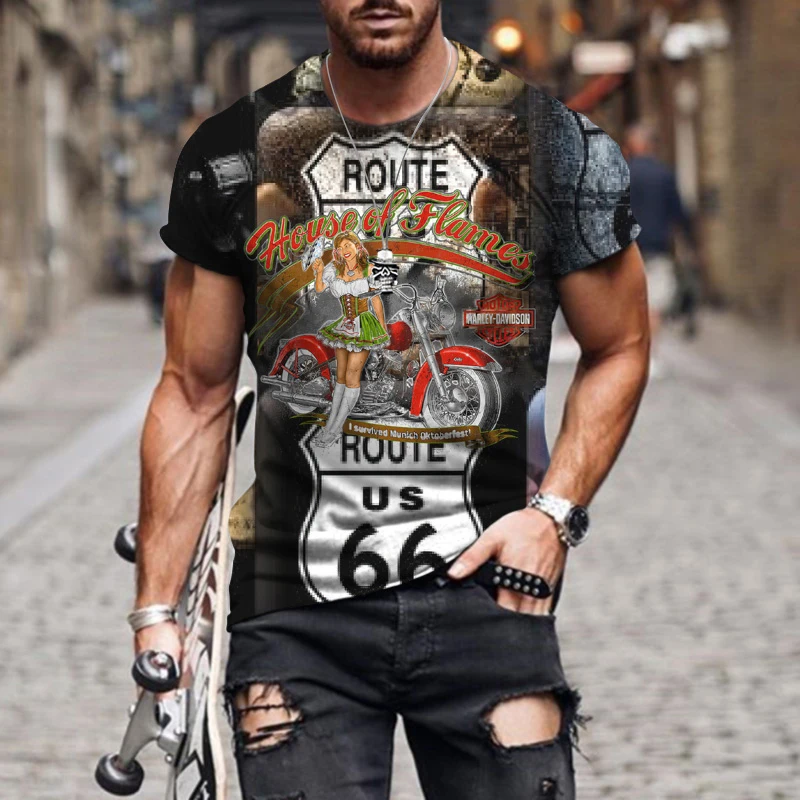 Футболка мужская и женская с коротким рукавом универсальная Свободная рубашка 3D