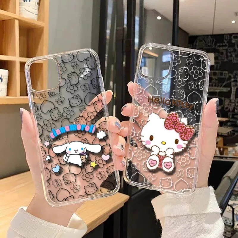 

Sanrio Милая мультяшная Мелодия Hello Kitty Женская для Realme 6 7 8 9 9i C11 GT Neo 2 Pro чехол для телефона Coque Прозрачная Обложка Funda