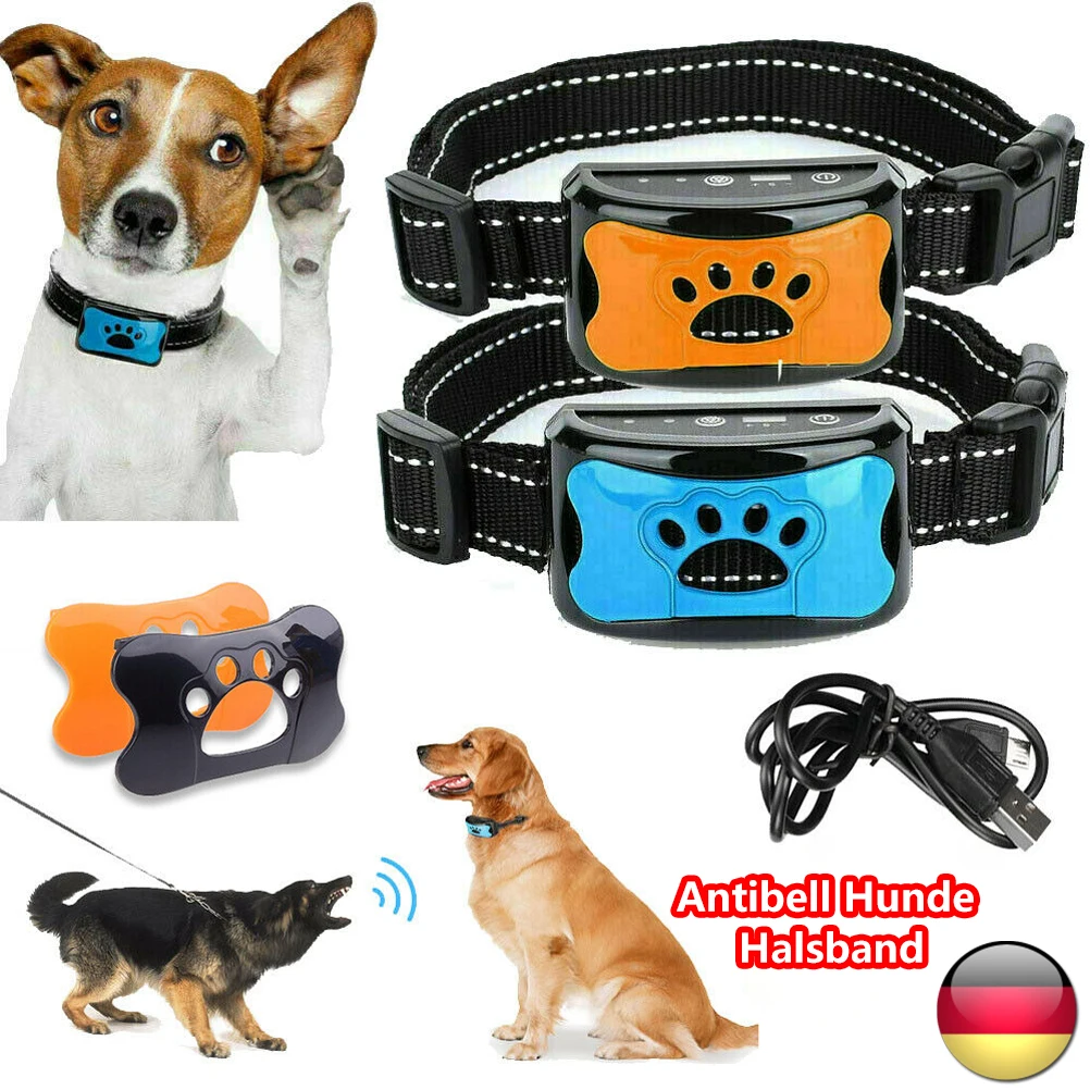 

Ultrasonic Dog Barking Stop Device 3in1 Anti Dog Bell Silencer Tool Collar Dog Stop Barking Vibration Anti Bark Collar Dropship