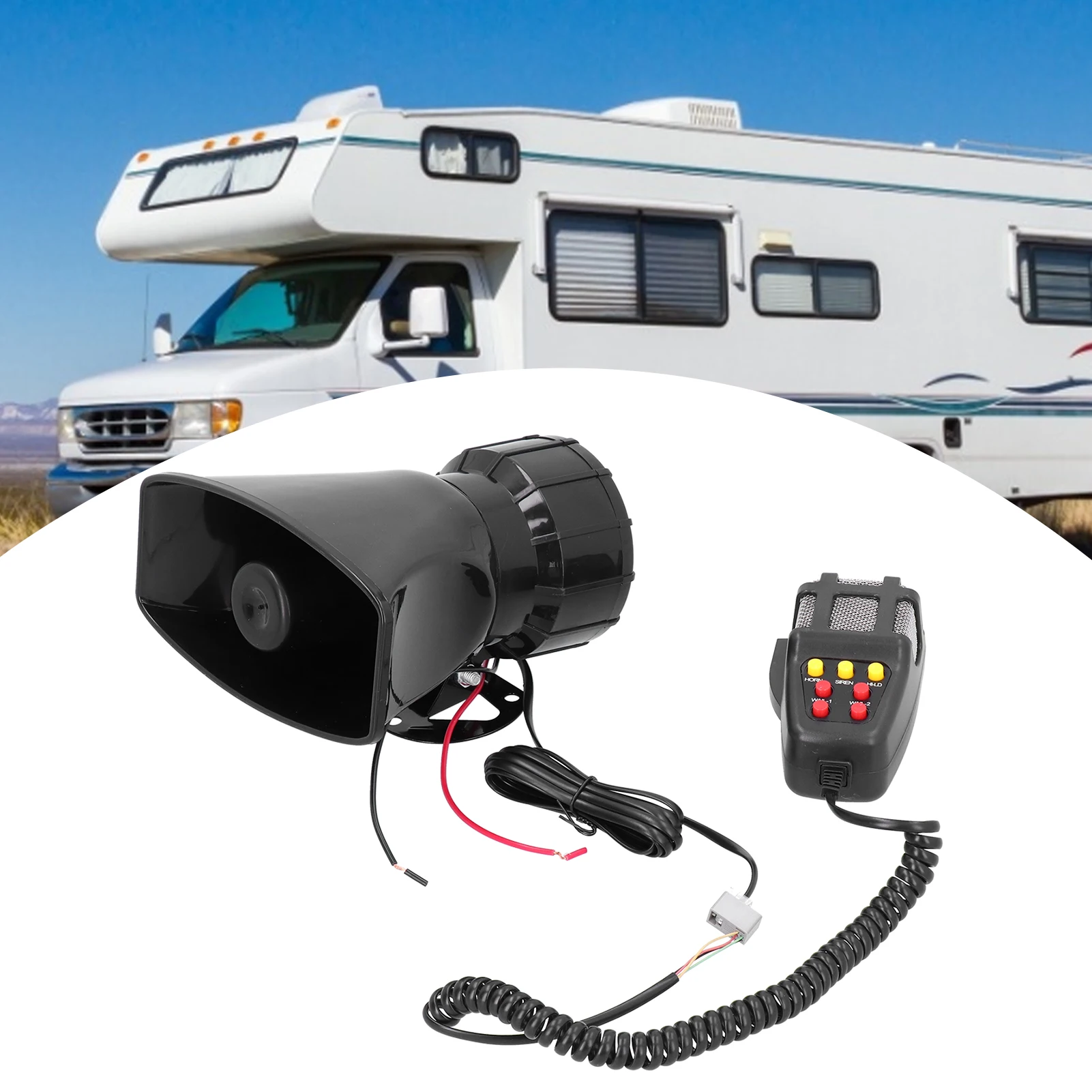 

Car Horn Waterproof Public‑Address Propaganda Speaker for Motorcycle Off‑road Vehicle DC12V