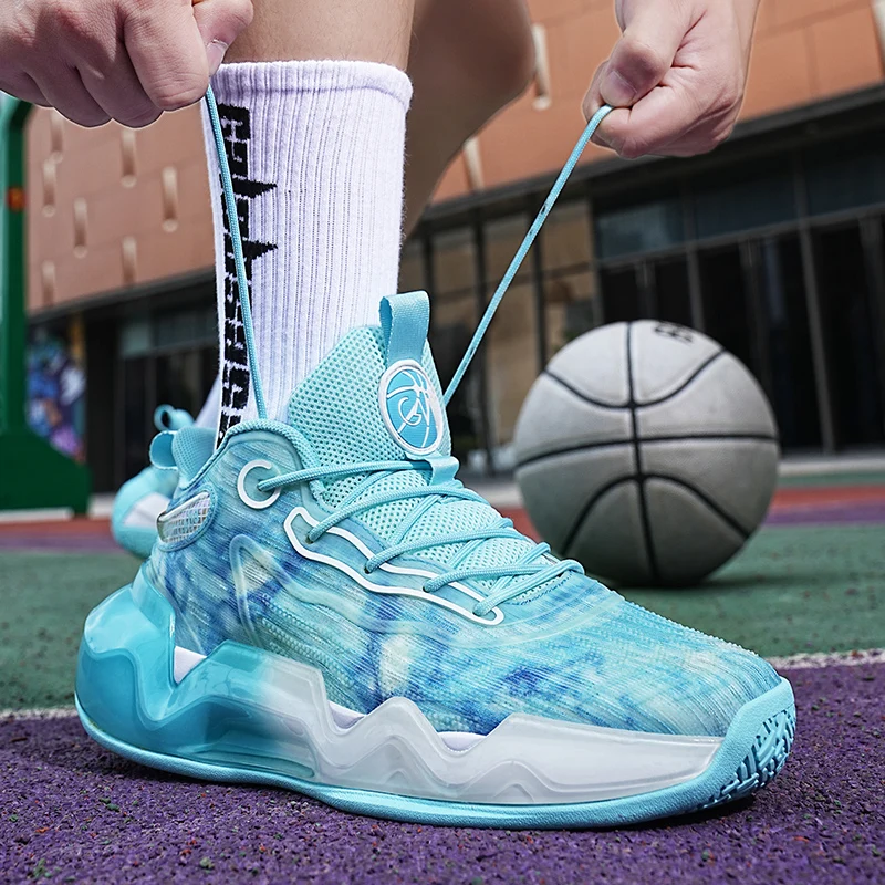 Brand Fashion High-top Sneakers Basketball Men Professional Chunky Sneakers for Men Trainers Breathable Mesh Sports Shoes Men