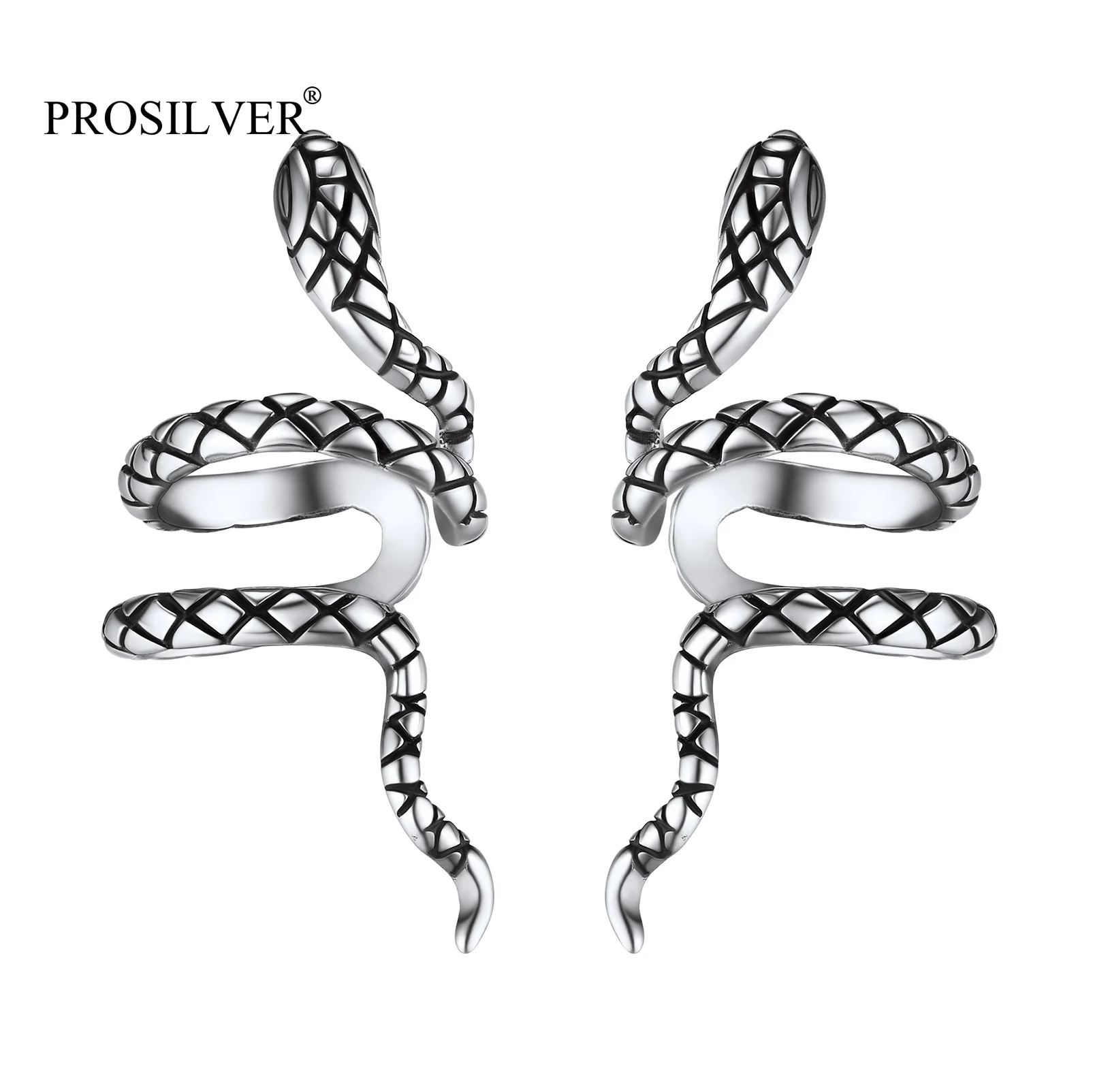 

Женские серебряные серьги-змеи, серебряные серьги в виде змеи