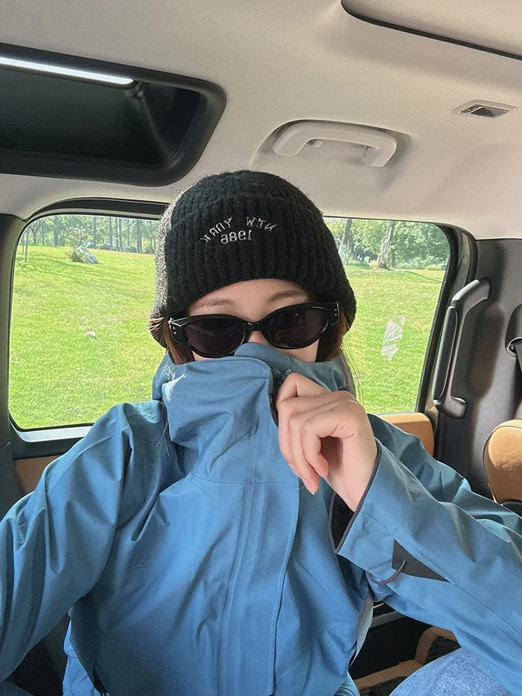 Winter Outdoor Knitted Hat Women 2024 Cold-Proof Warm Wool Climbing Hiking High Elastici Earmuffs