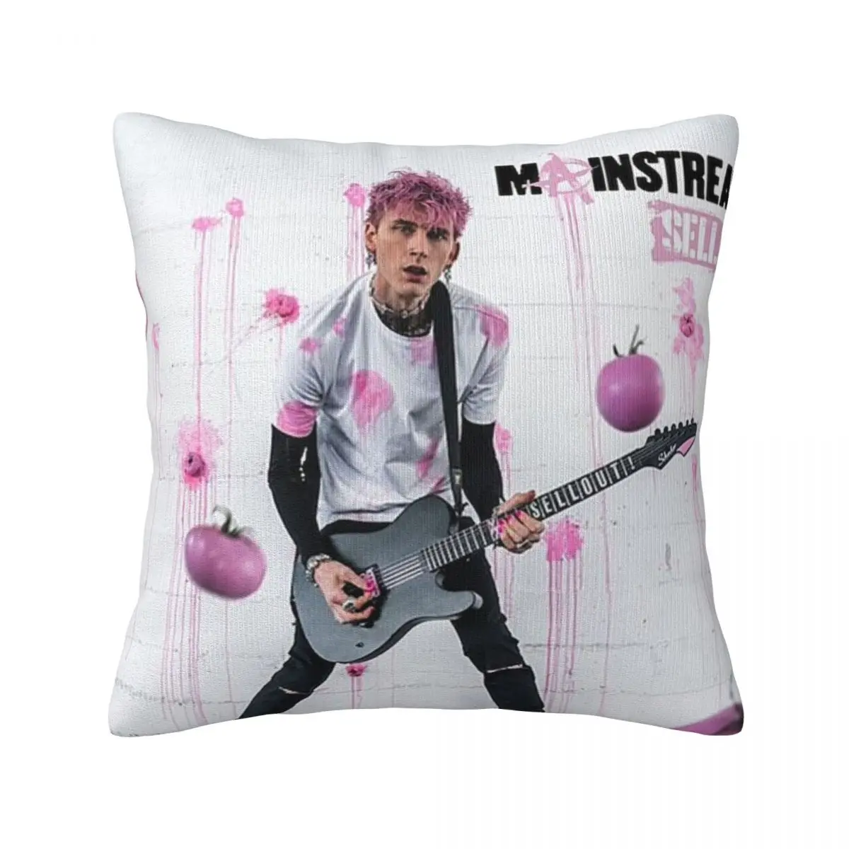 

Популярный товар, чехол для подушки Machine Gun Kelly, музыкальный крутой Поющий розовый чехол для подушки на молнии, весенний мягкий чехол из полиэ...