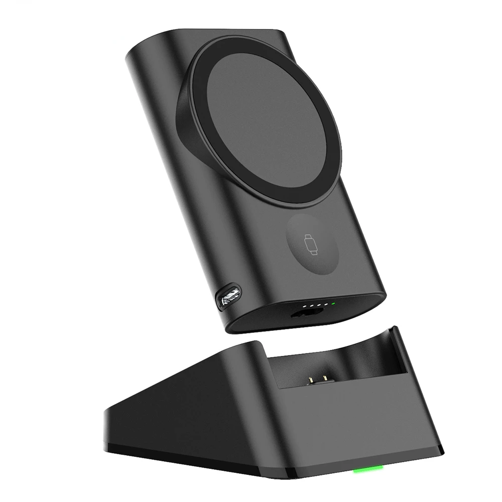 

Power Bank 5200mAh Wireless Charger Stand for Apple Watch iPhone 13 12 3 in 1 Powerbank Charging