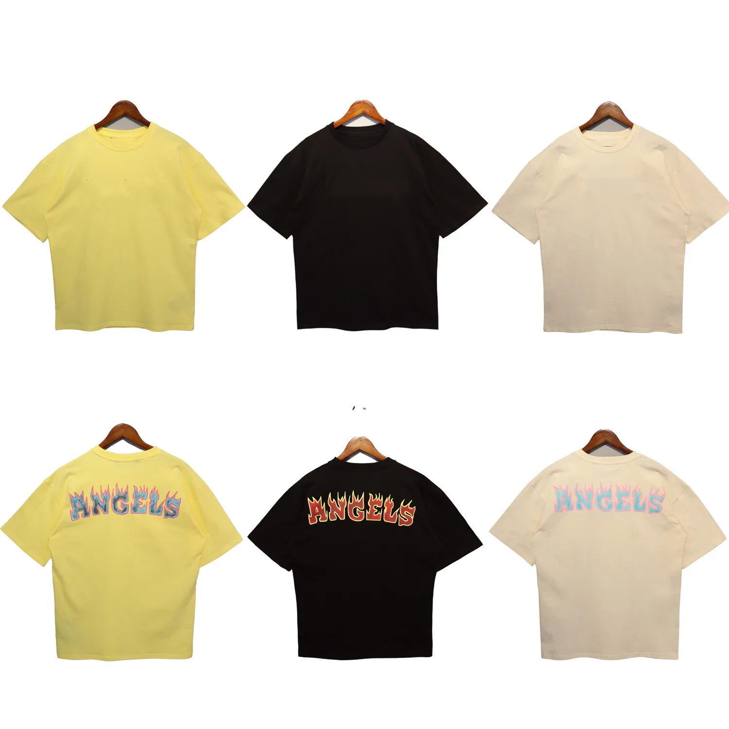 

23SS Angels Men's T-shirt Oversized, Summer Women Letters Print Tops Tee, Lovers Couples Cotton Short Sleeve Tee Shirts Hip Hop